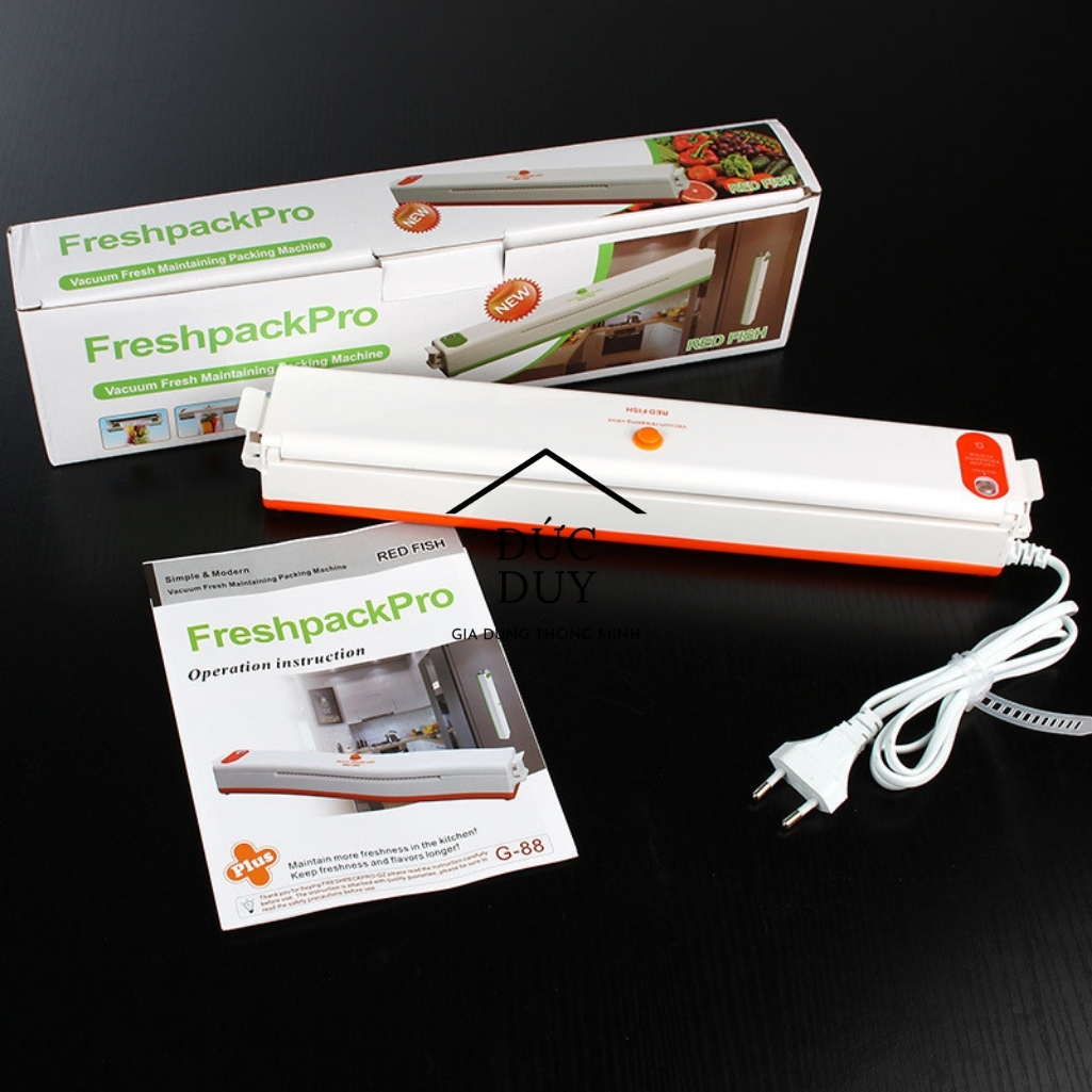 Máy hút chân không và hàn miệng túi 2in 1 fresh pack pro, tặng kèm túi hút chân không