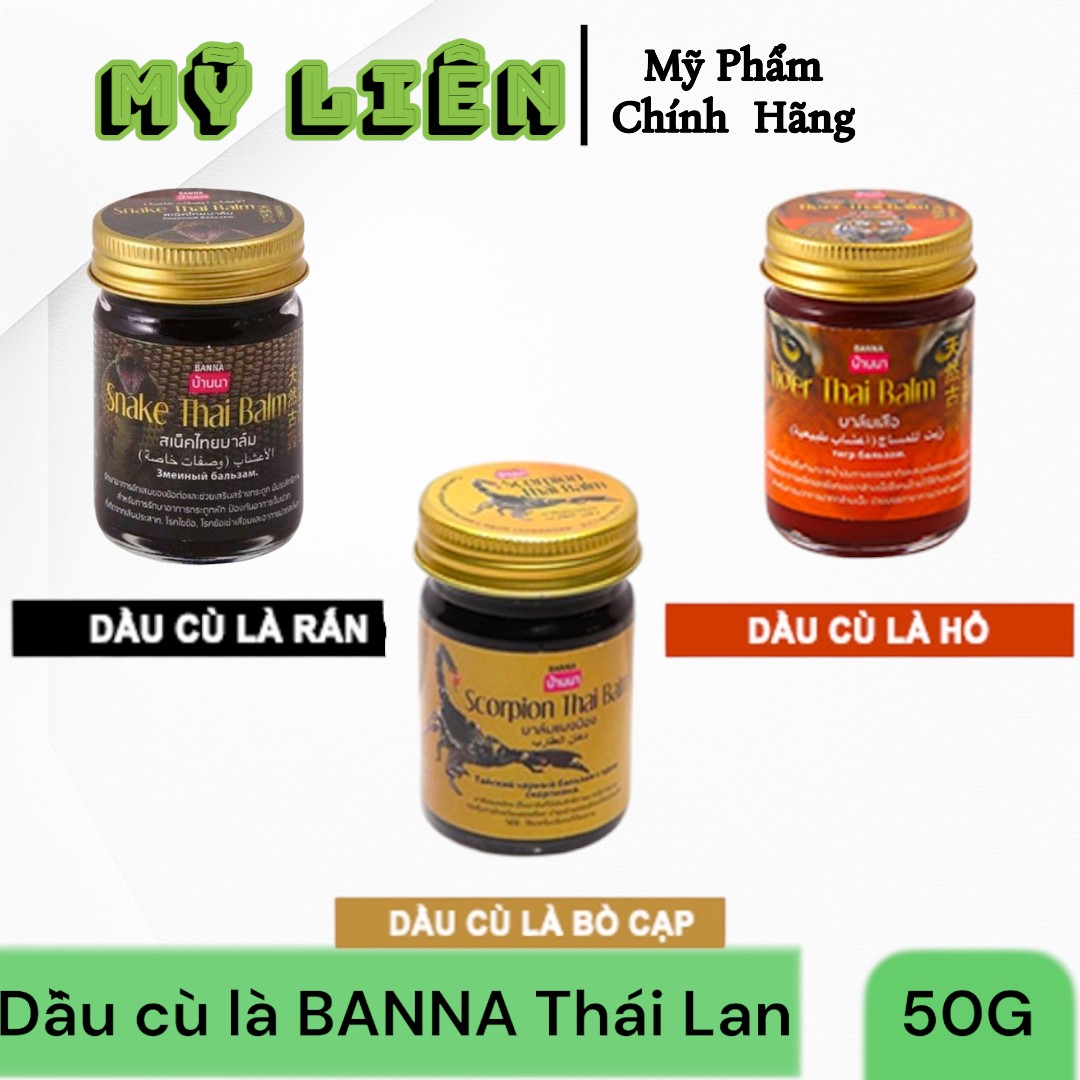 Dầu nóng xoa bóp  BANNA Thai Balm  Thái Lan