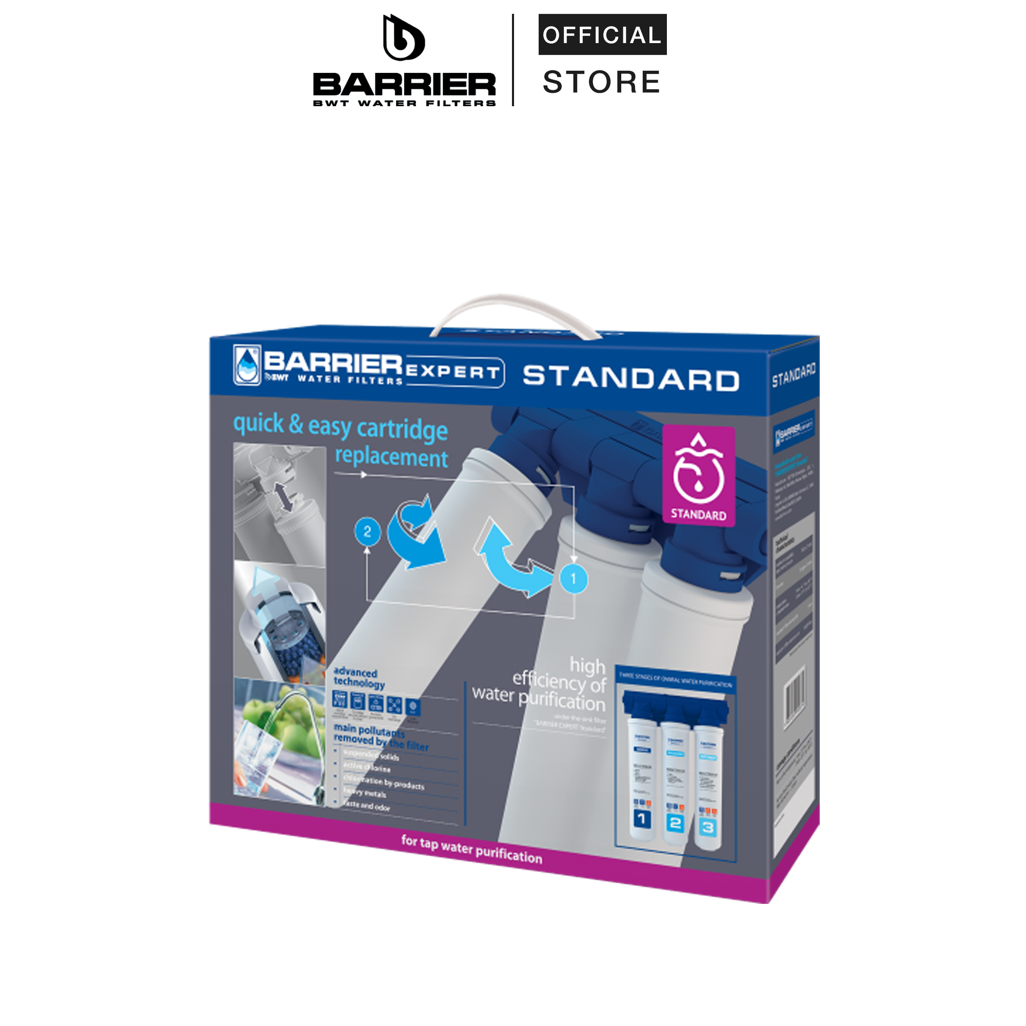 Máy lọc nước máy gắn bếp barrier expert