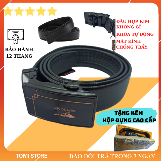 [HCM][Bảo Hành 12 Tháng] Thắt Lưng Da Nam SEPTWOLVES Màu Đen Cao Cấp Sang Trọng | Dây Nịt Nam Khóa Tự Động Đầu Hợp Kim Bền Không Gỉ Sét | Dây Lưng Đẹp Thời Trang Công Sở Văn Phòng - Quà Tặng Phái Nam Đẳng Cấp Kèm Hộp Đựng Đai Nịt