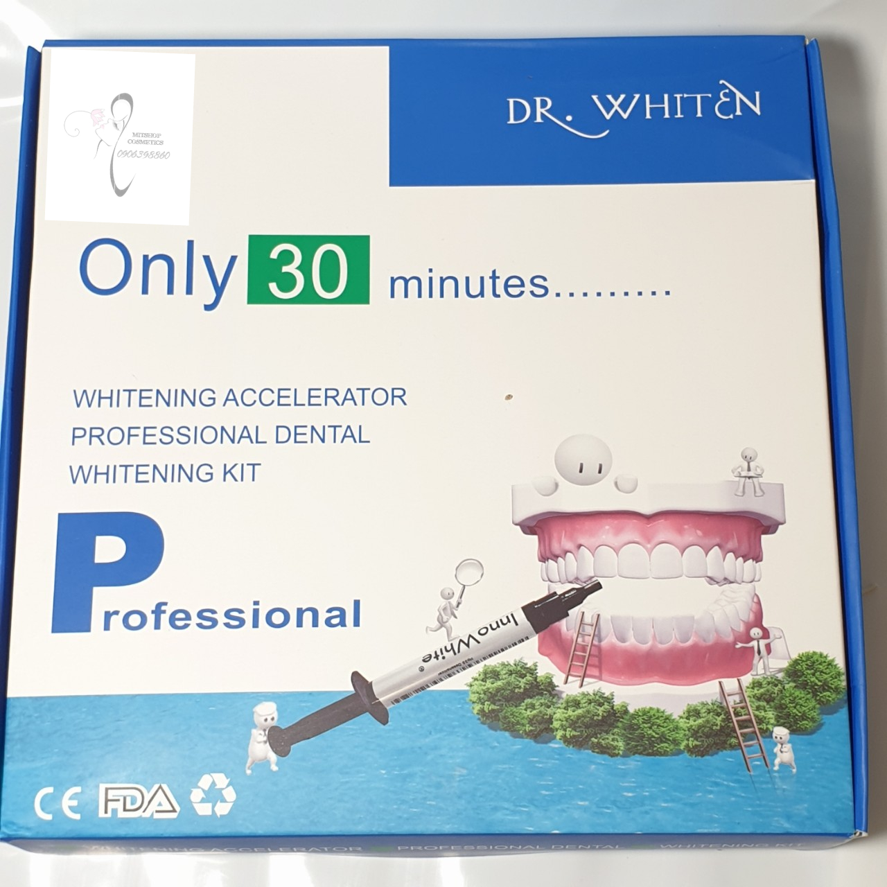 Bộ Kit tẩy Trắng Răng Dr.Whiten Drwhiten trong 30 phút dùng trong Nha Khoa, Spa Thẩm Mỹ Viện