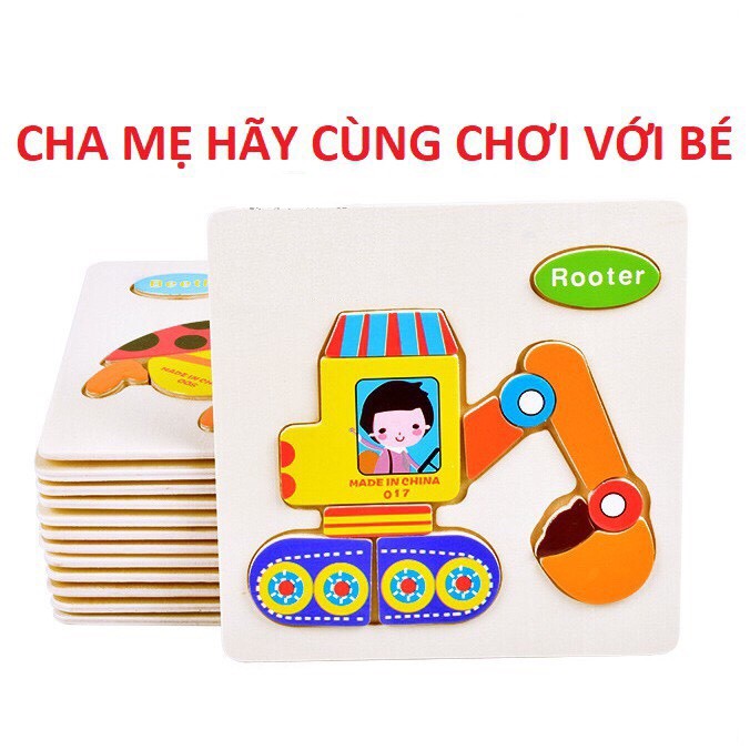 Tranh ghép gỗ nổi 3D nhiều hình ngộ nghĩnh cho bé - ghép tranh gỗ, đa dạng mẫu mã, màu sắc, chất lượng đảm bảo, cam kết hàng đúng mô tả