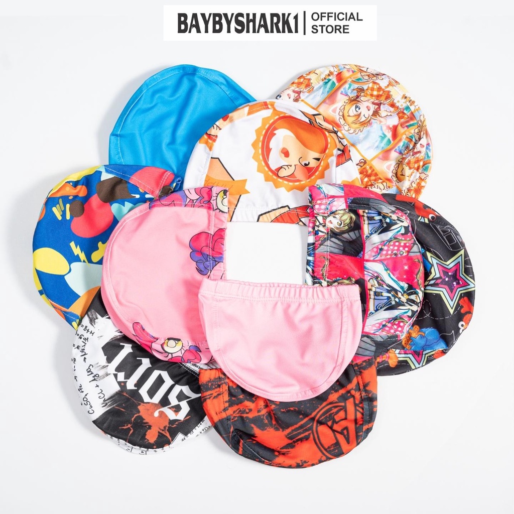 Nón bơi cho bé gái, bé trai, mũ bơi trẻ em họa tiết sinh động tươi tắn -BAYBYSHAKR1