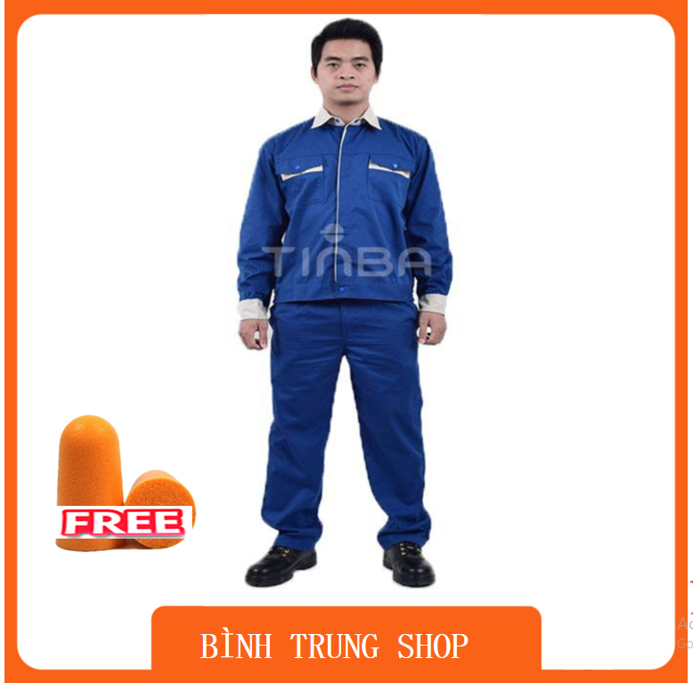 Quần Áo Bảo Hộ Lao Động TINBA 02 Chất liệu vải kaki thoáng mát cao cấp -Tặng cặp nút tai chống ồn 3M