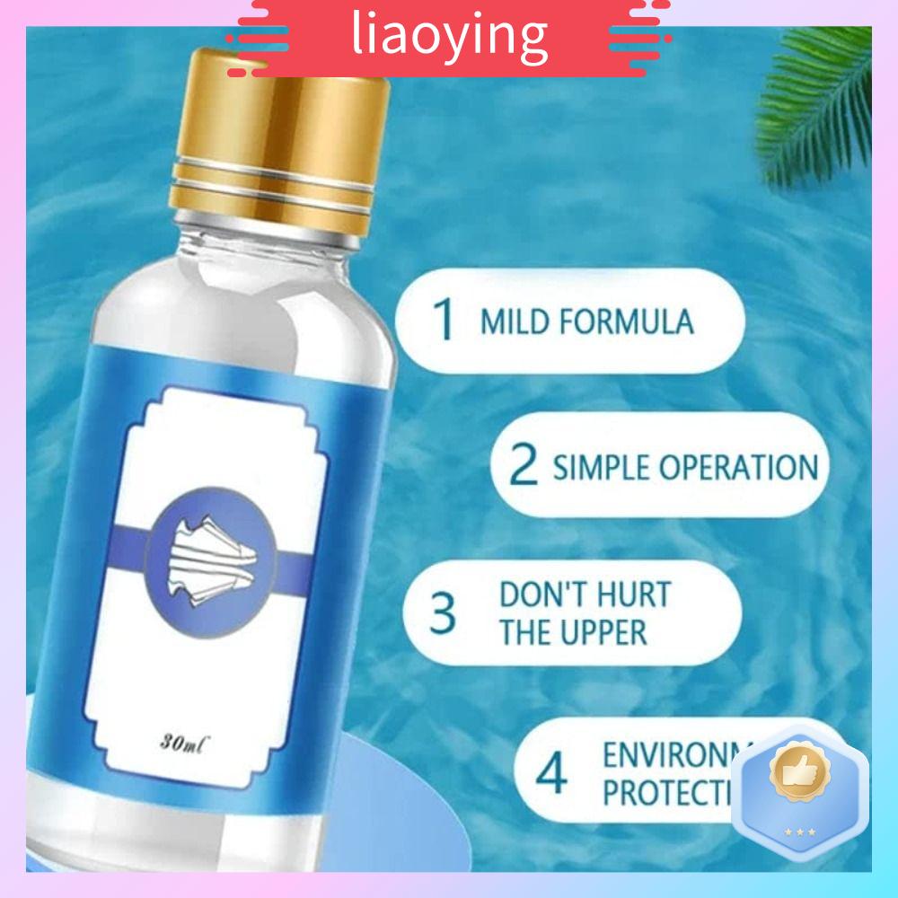 Liaoying dung dịch tẩy vết bẩn giày làm trắng mới 30ml bộ dụng cụ làm sạch giày làm sạch giày trắng dung dịch làm sạch làm trắng giày chất tẩy vết xước viền giày