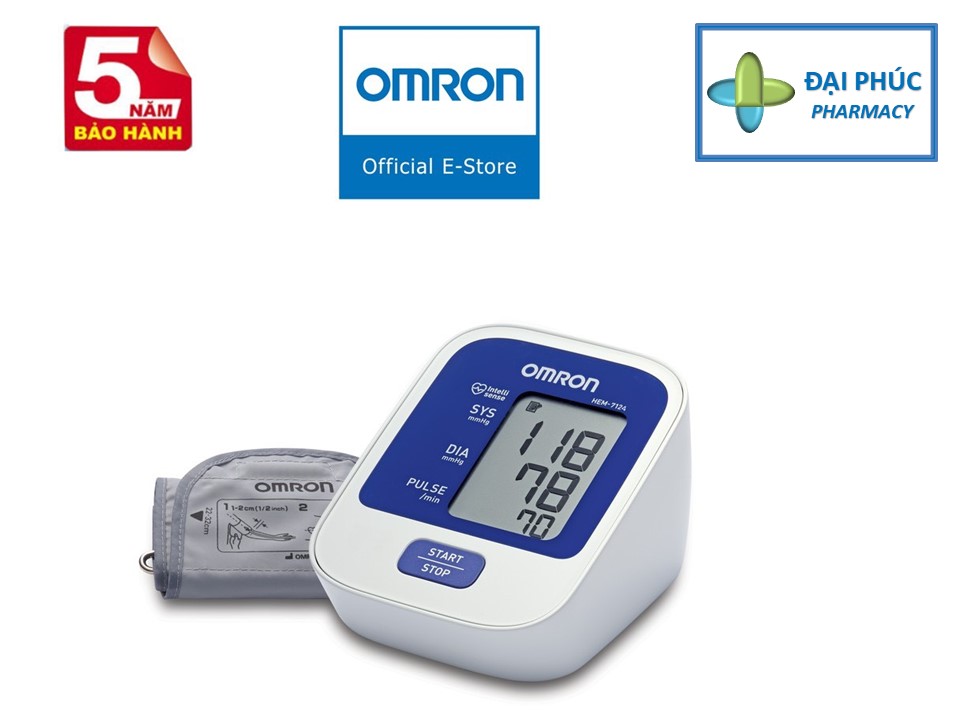 Máy đo huyết áp bắp tay tự động Omron HEM-8712 - tặng 1 khẩu trang 3M