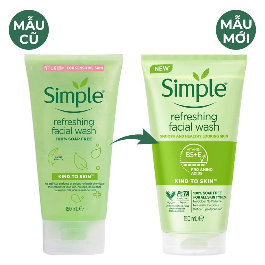 Sữa Rửa Mặt Simple Refreshing Facial Wash Dành Cho Mọi Loại Da 150ml