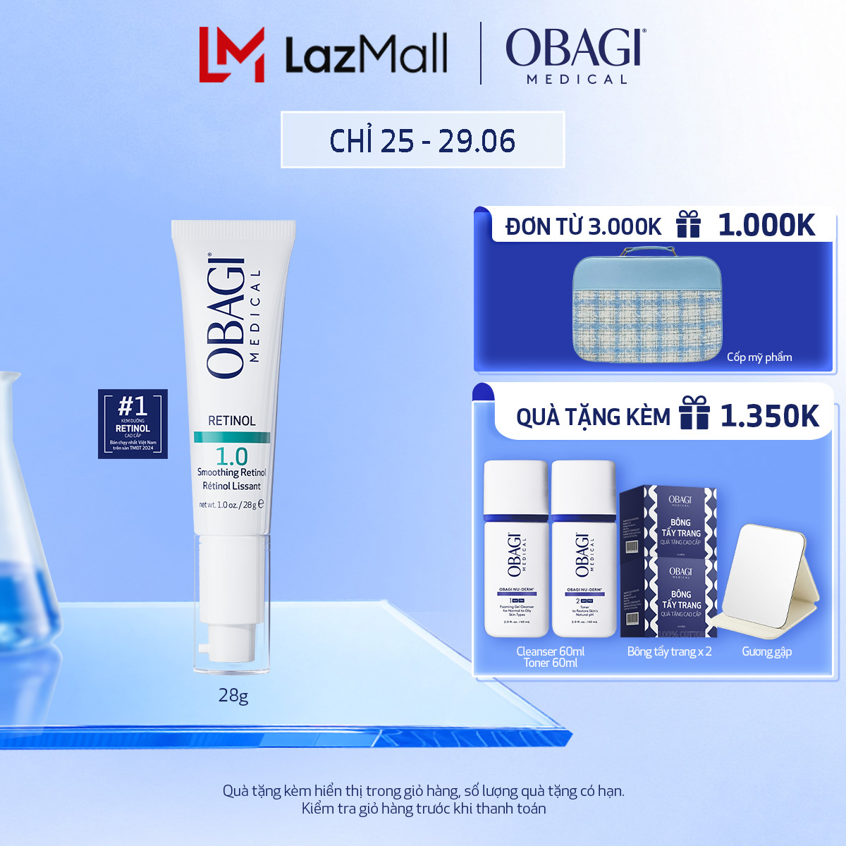 Kem dưỡng ẩm  làm giảm nếp nhăn Obagi Medical Retinol 1.0