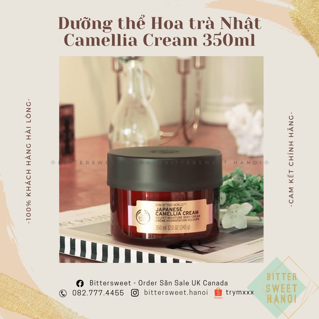 Dưỡng thể hoa trà Nhật Bản Japanese Camellia The Body Shop Spa of the World™ 350mL