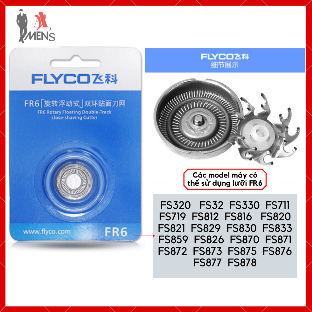 Lưỡi máy cạo râu FLYCO FR6, FR8 cao cấp thay thế cho tất cả các model dòng máy cạo râu FLYCO