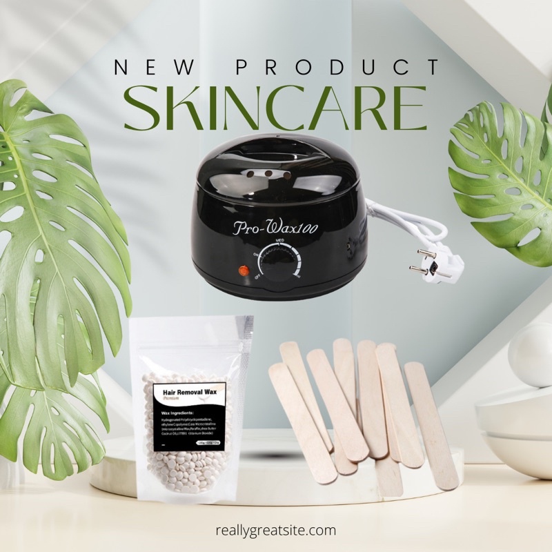 Combo nồi nấu sáp wax lông pro wax 100 + 100g tặng que gỗ