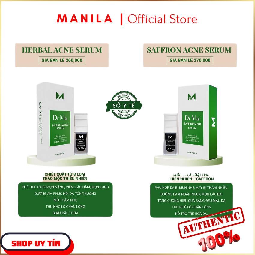 Combo Dr Mai - Nguyên Chất và Mix  - Hiệu quả với mọi làn da