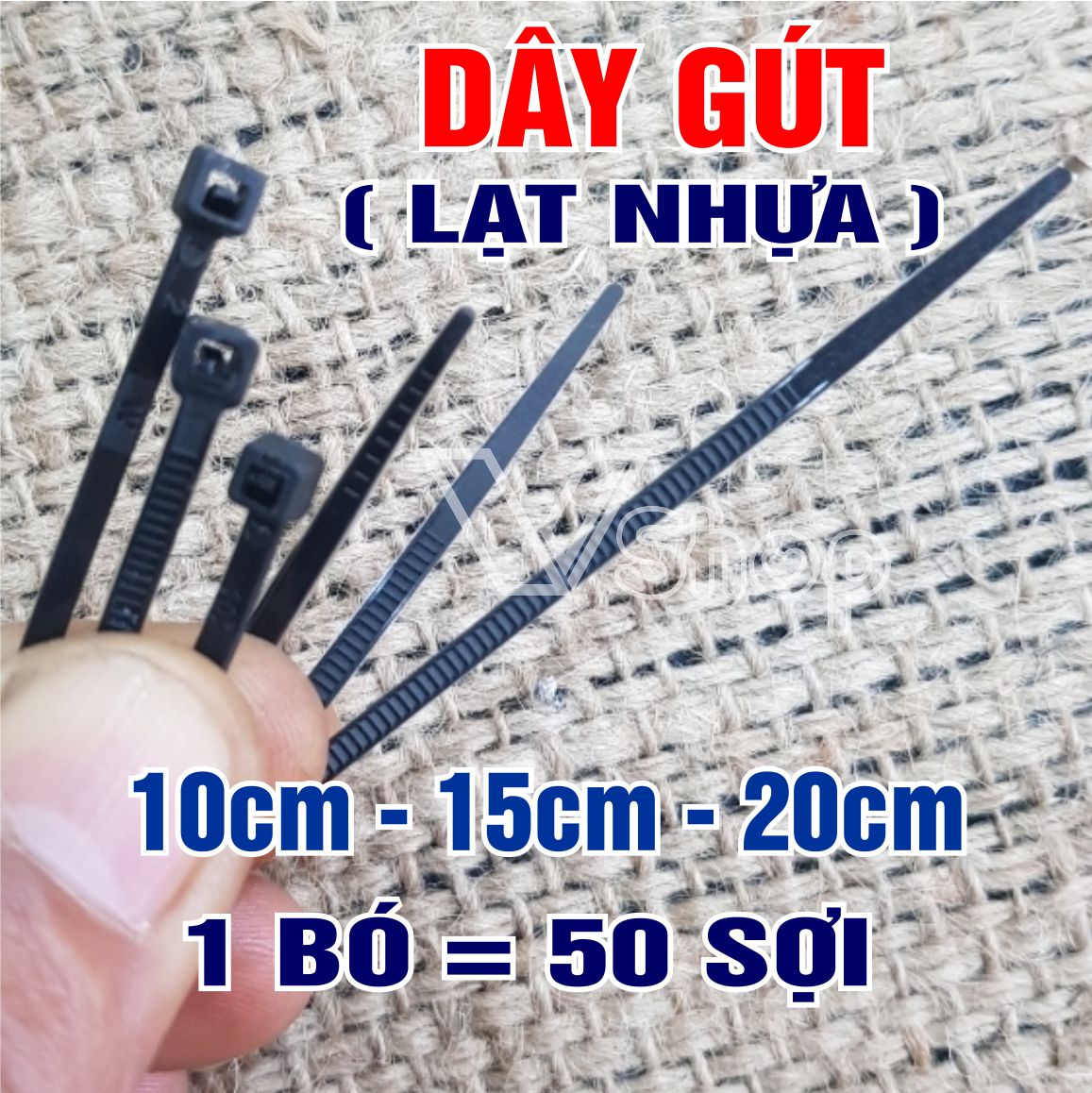Dây rút nhựa tự khóa. dây thắt, thít, buộc nhanh. lạt nhựa. dây gút nhựa. dài 10. 15. 20cm. 1 bó 50 sợi
