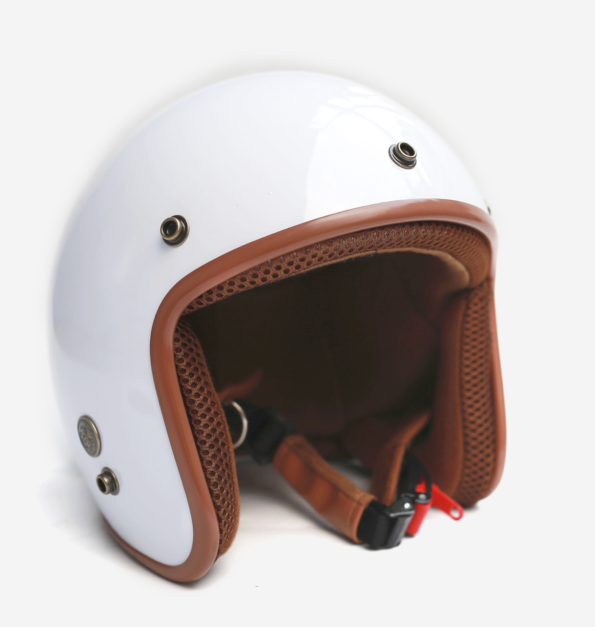 Nón bảo hiểm 3/4 đầu lót màu nâu nhiều màu tặng kèm lưỡi trai tháo rời FREE SIZE UNISEX.