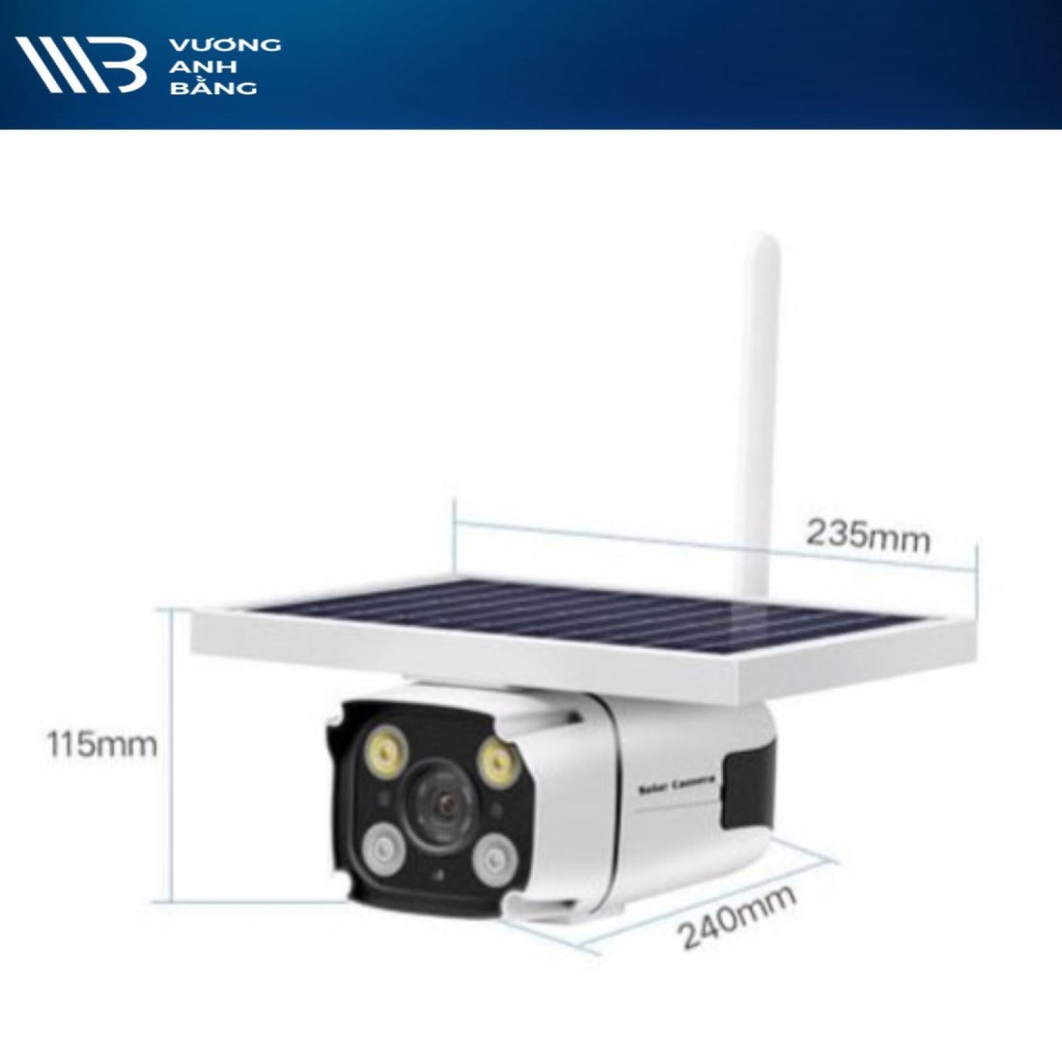 Camera năng lượng mặt trời YN88-4G Thân cố định sử dùng Sim 4G (ko cần wifi, app MYCAM)