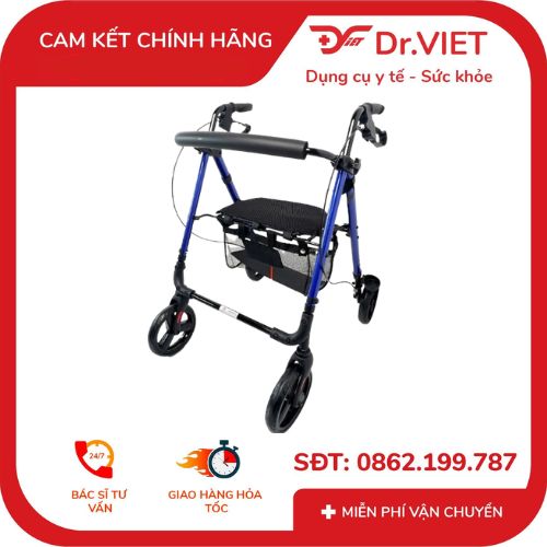 Xe đẩy tập đi dành cho người lớn tuổi GBM-035 - Khung tập đi có ghế ngồi tiện lợi