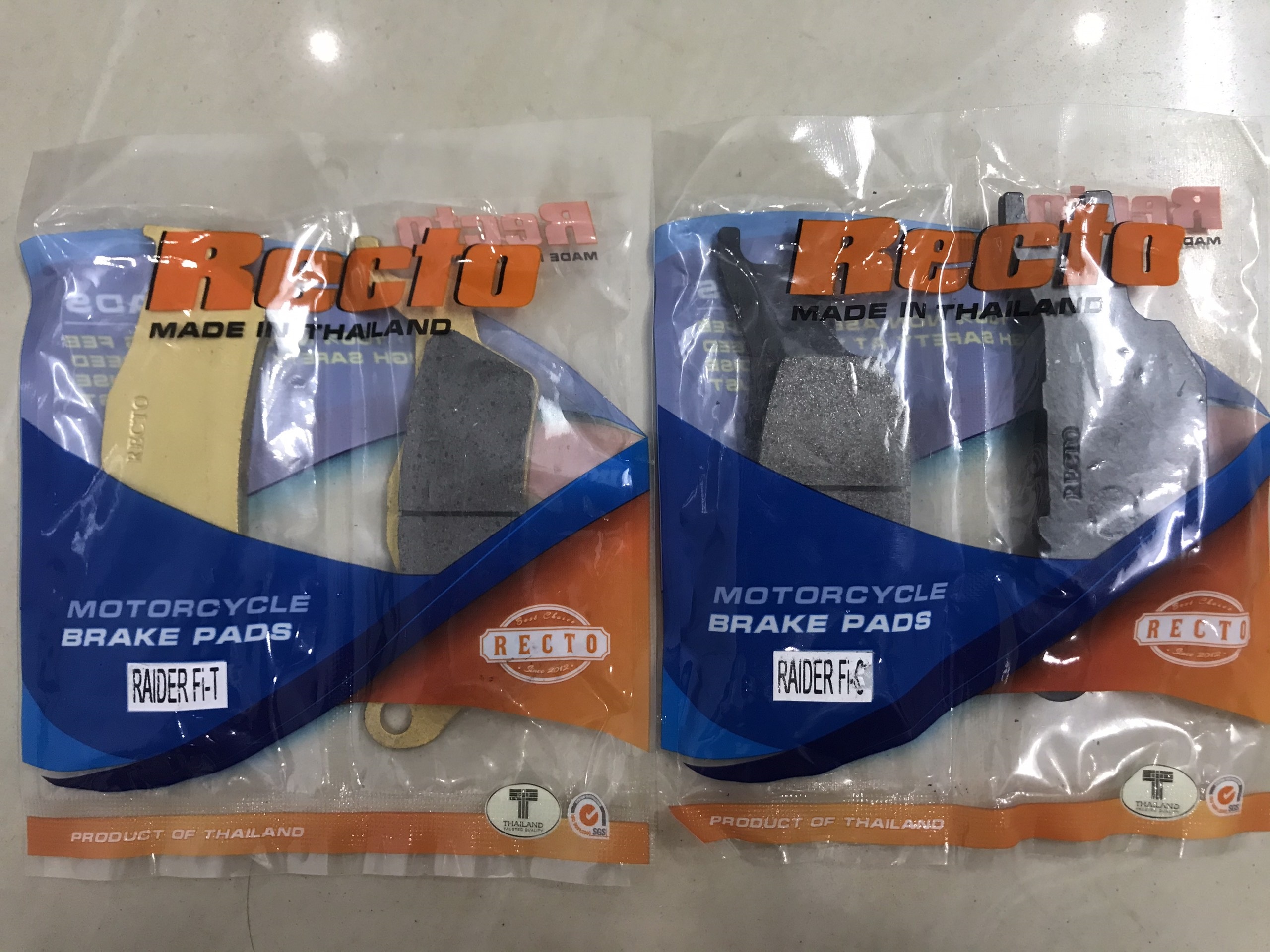 Bộ bố thắng đĩa Recto trươc, sau cho Raider FI - Satria (má phanh)