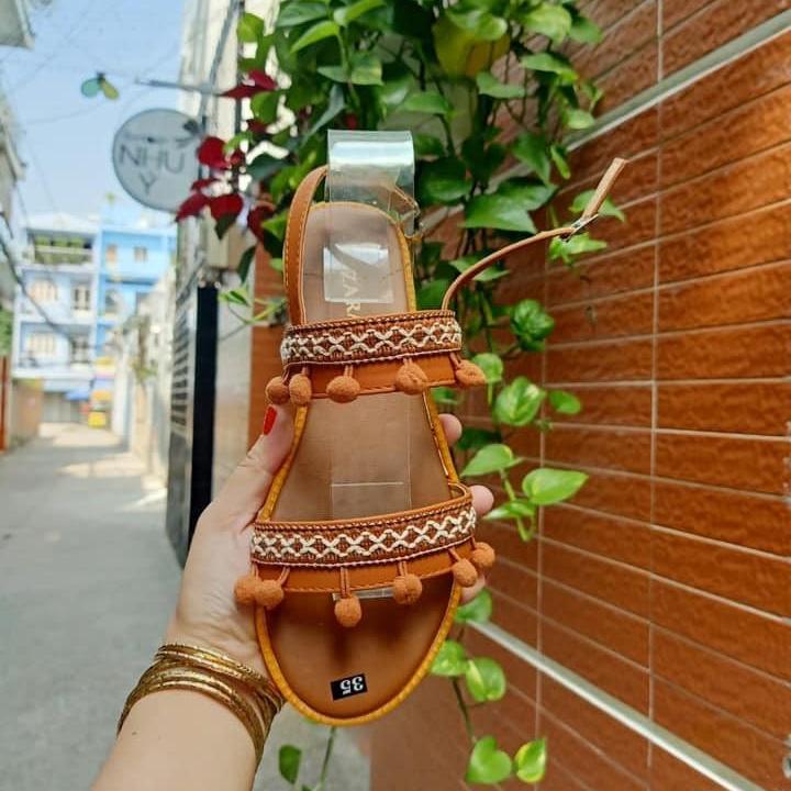 Giày sandal thổ cẩm giày đi biển Boho