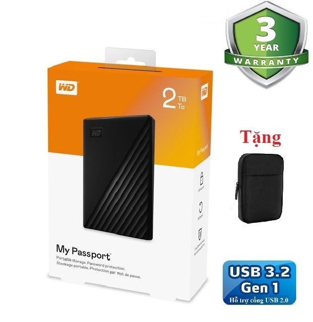 Ổ cứng di động wd my passport 2tb