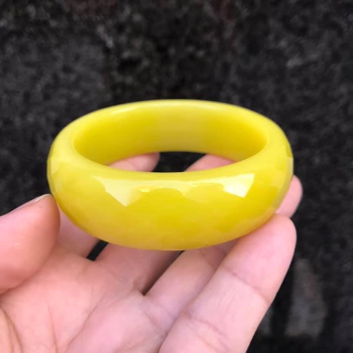 VÒNG TAY BẢN LIỀN ĐÁ MẮT MÈO VÀNG BẢN LỚN