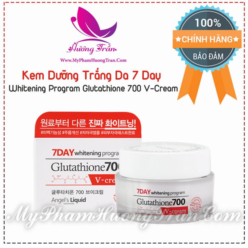 Kem Dưỡng Trắng Da 7 Day Whitening Program Glutathione 700 V-Cream (50ml) - Chính Hãng Hàn Quốc