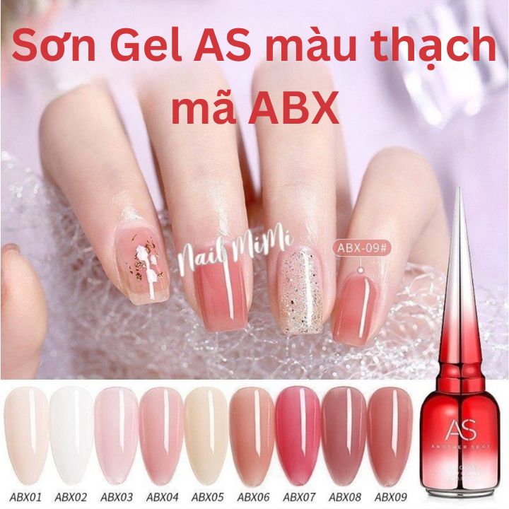 Sơn gel as màu thạch mã abx chai đỏ 15ml