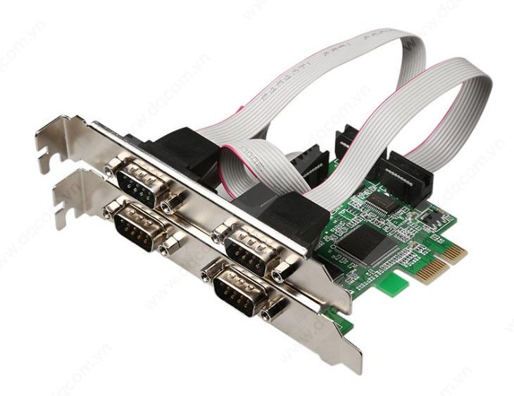 Card chuyển đổi pci-e to 4 com winet gắn vào máy tính mở rộng thêm 4 cổng rs232