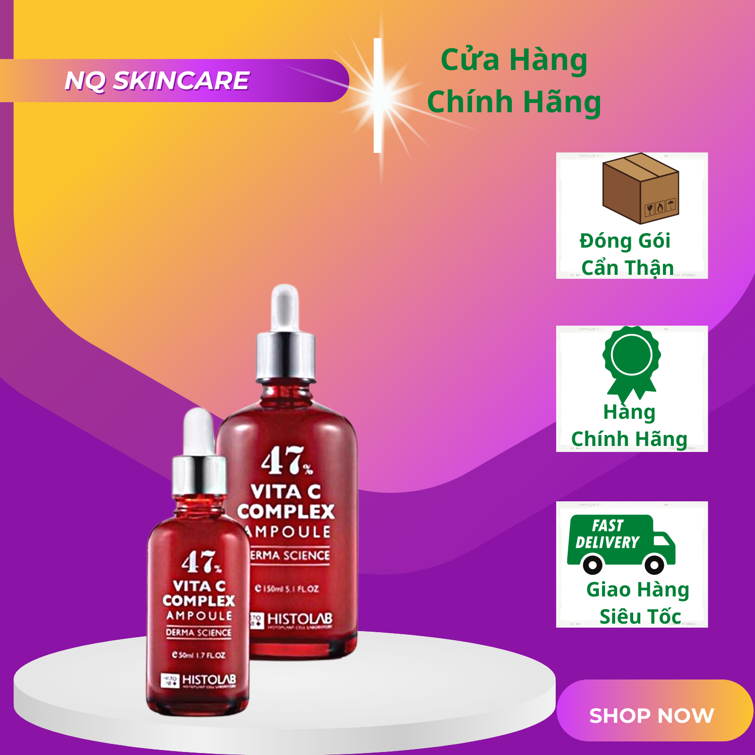 Tinh chất dưỡng trắng da 47% vita c complex 50ml