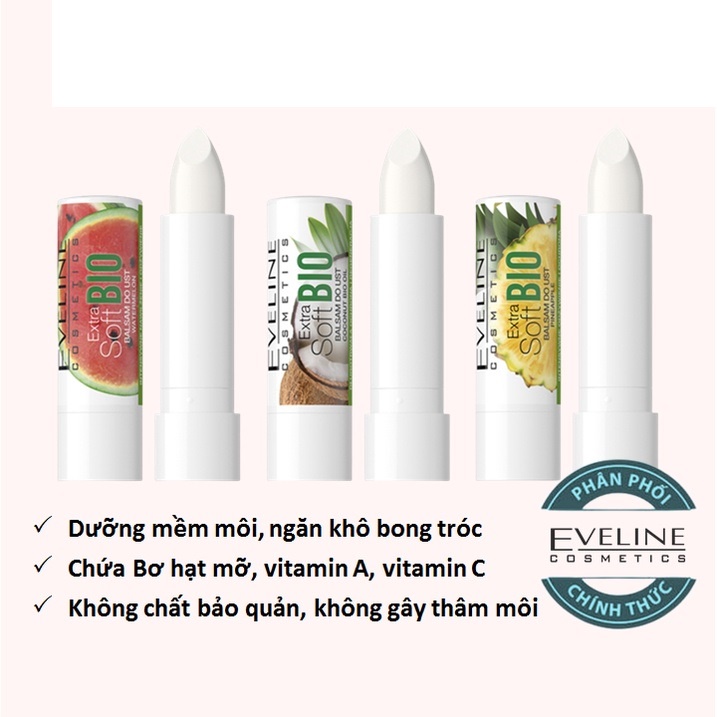 Son dưỡng môi Eveline Extra Soft hương trái cây