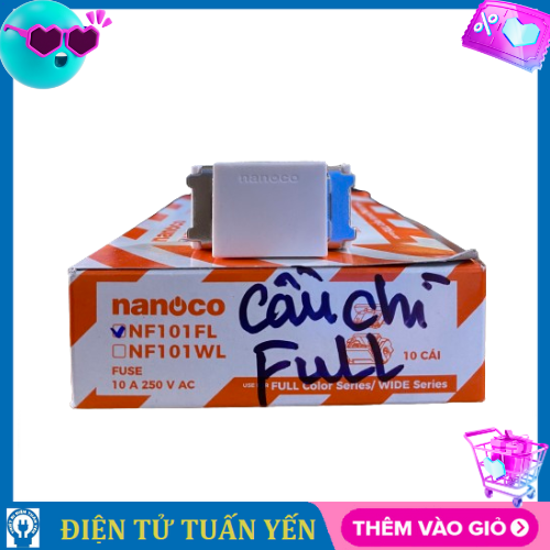 Cầu chì Nanoco NF101FL dùng cho mặt thiết bị Panasonic dòng Full Series - Hàng chính hãng