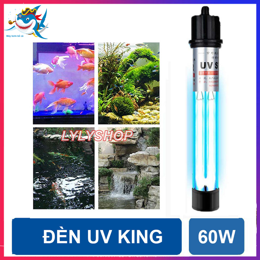 Đèn UV 60W Sterilization King Bóng Kép cao cấp, diệt tảo, diệt khuẩn cho bể cá, hồ cá, hồ thủy sinh siêu sạch ( Trắng)