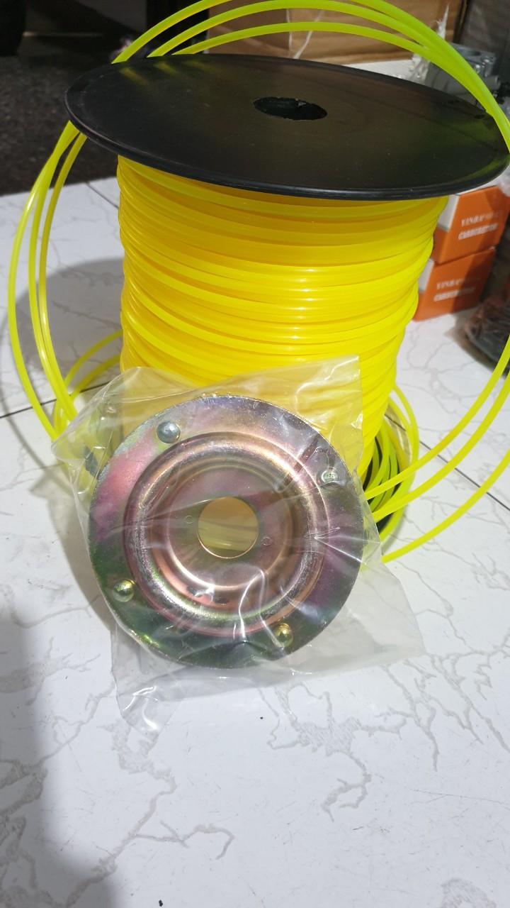 [COMBO] Ổ CƯỚC CẮT CỎ 4 CHẤU + CƯỚC PHÁT CỎ { 5 MÉT  10 MET)  (VÀNG)