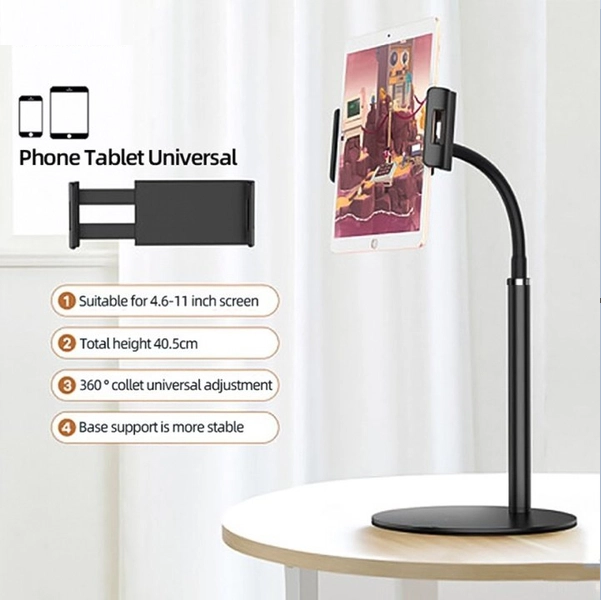 Giá đỡ điện thoại,ipad mini để bàn nhôm nguyên khối xoay 360 độ, điều chỉnh độ cao linh hoạt chống rung xem phim chống mõi, gậy chụp ảnh quay video sản phẩm