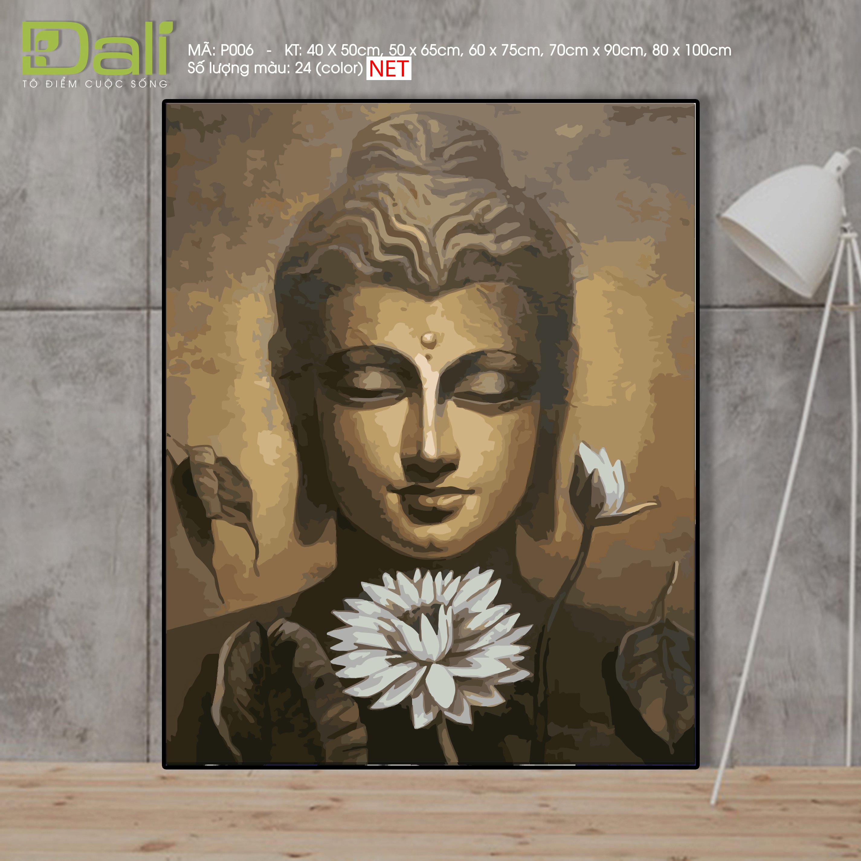 Tranh tô màu số hóa hình phật p006