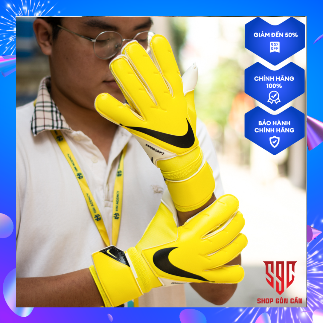 Găng tay thủ môn vapor grip 3 2022 - vàng