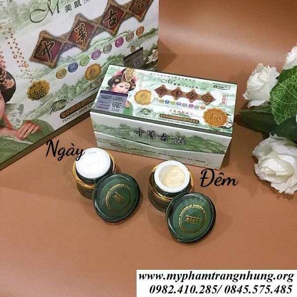 BỘ HOÀNG CUNG XANH 2IN1 LÀM MỜ NÁM, TÀN NHANG DƯỠNG TRẮNG DA