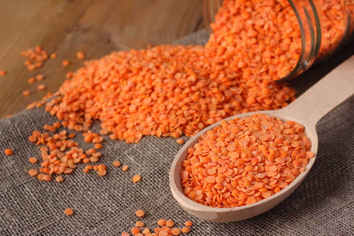 Đậu lăng đỏ 1kg hữu cơ red lentils canada tách vỏ đâu lăng đỏ hoàng phương nấu súp nấu sữa hạt