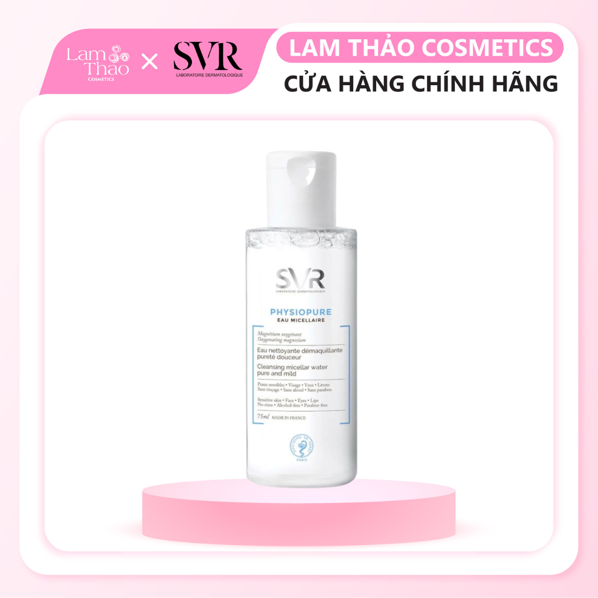 Nước Tẩy Trang Cho Da Nhạy Cảm SVR Physiopure Eau Micellaire 75ml