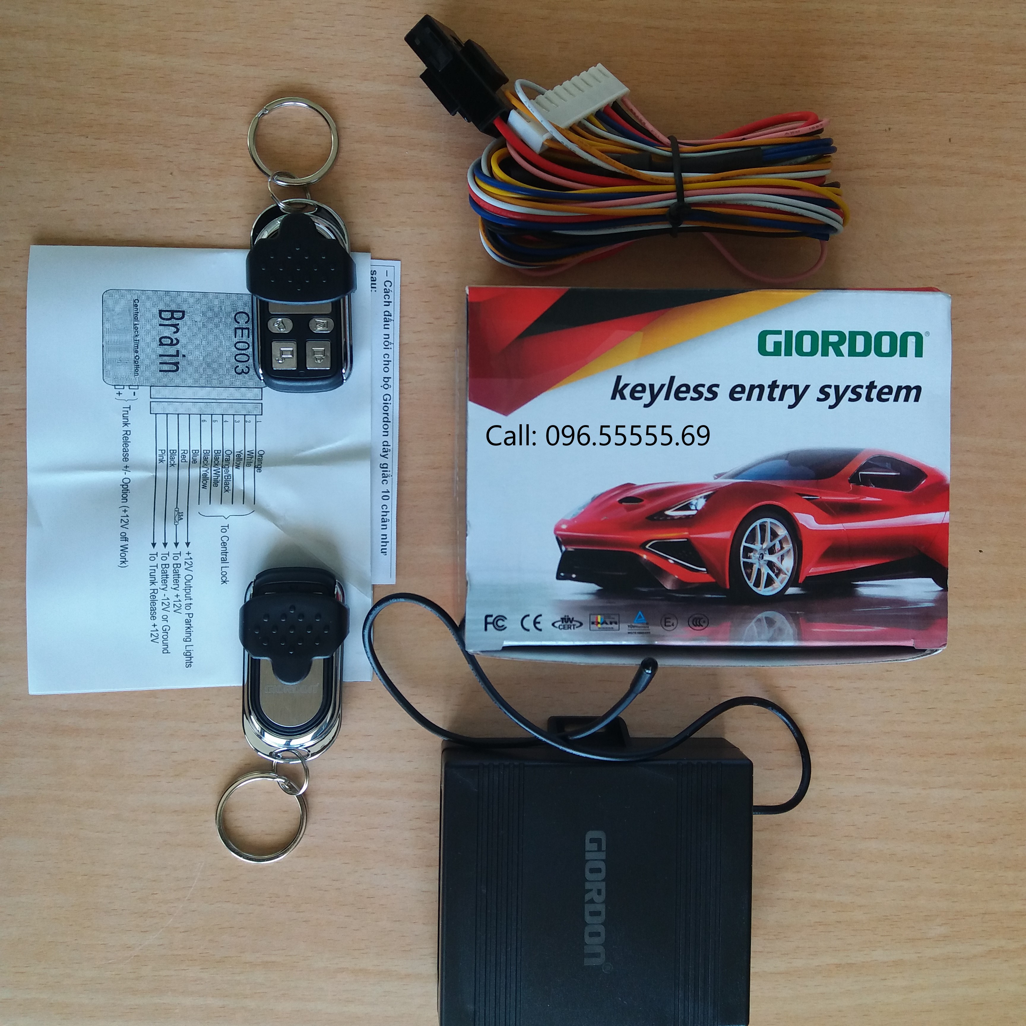 BỘ ĐIỀU KHIỂN KHÓA CỬA Ô TÔ GIORDON 2187