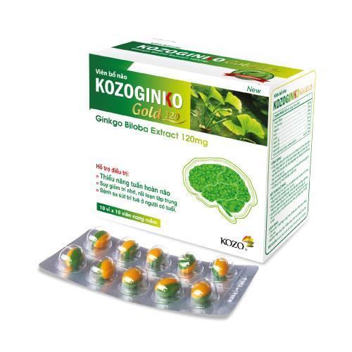 KOZOGINKO GOLD 120 - TĂNG CƯỜNG TUẦN HOÀN NÃO, TRỊ RỐI LOẠN TIỀN ĐÌNH, NGỪA TAI BIẾN