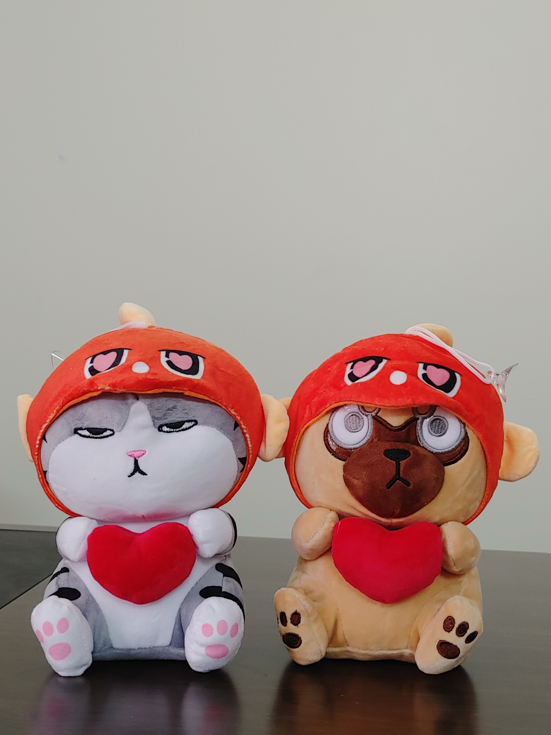 Gấu bông chó Pug và mèo hoàng thượng size nhỏ