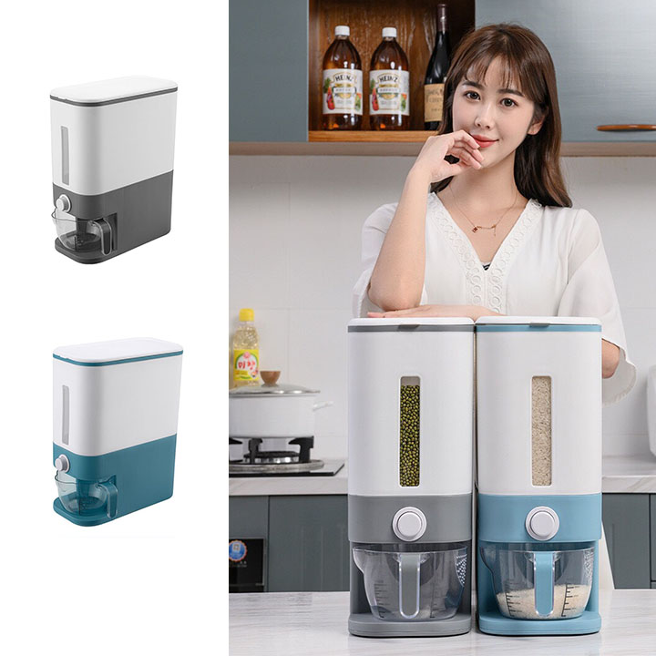 Thùng đựng gạo - thùng gạo 10 kg thông minh đạt tiêu chuẩn nhật bản thố đựng gạo chống côn trùng và ẩm mốc,