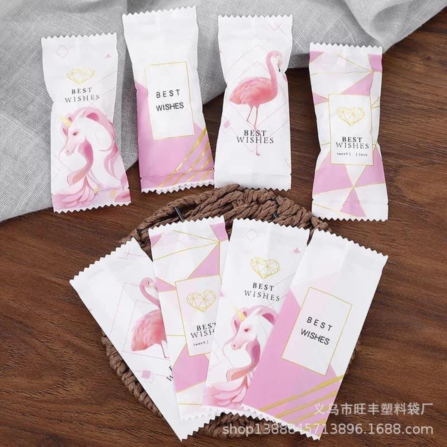 100 túi kẹo Nougat mẫu Handmade