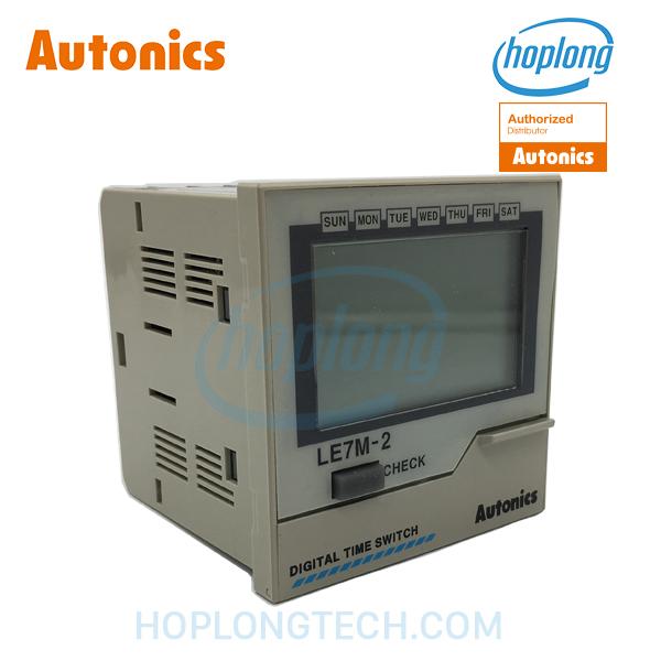 Le7m-2 bộ đặt thời gian theo tuần năm màn hình lcd tiếp điểm spdt 1 cực 2 chiều autonics