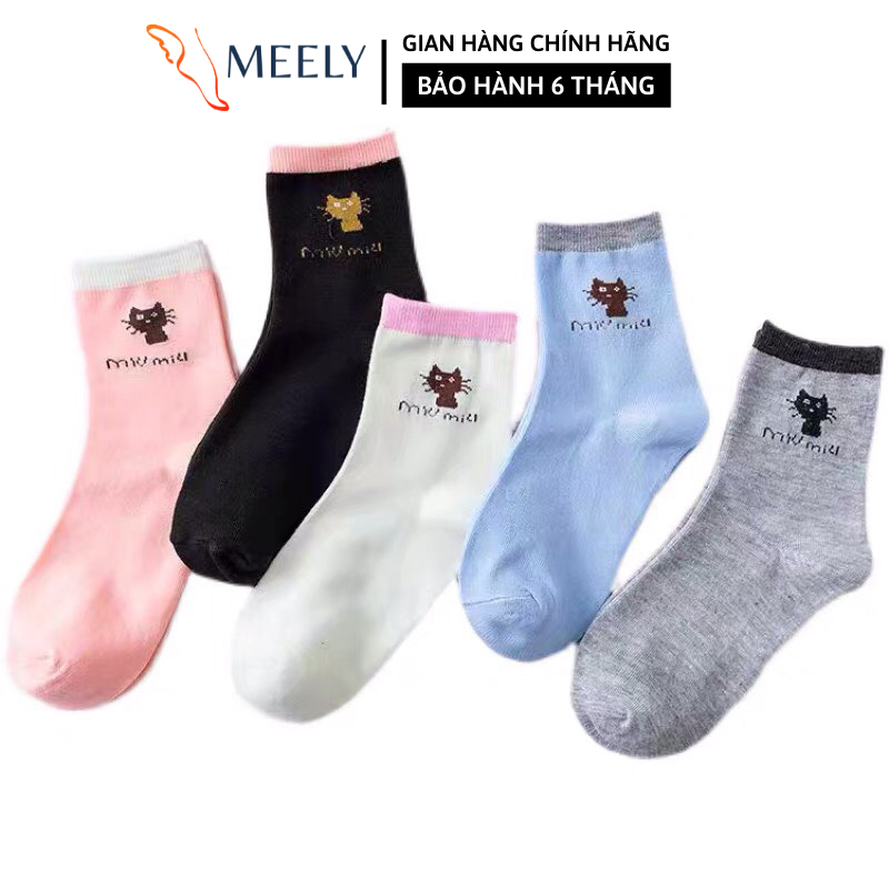 Combo 5 đôi tất mèo thời trang meely