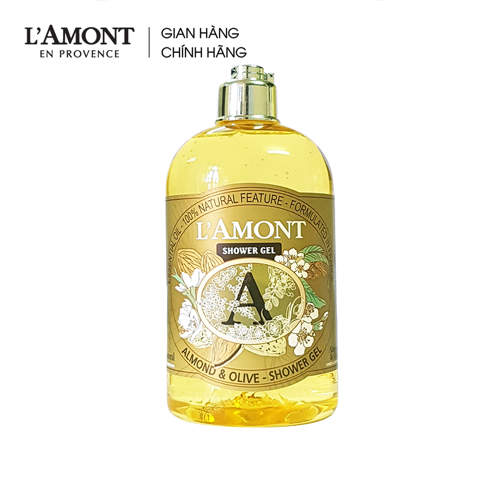Sữa tắm Almond (hương hạnh nhân) 500ml - L'Amont En Provence
