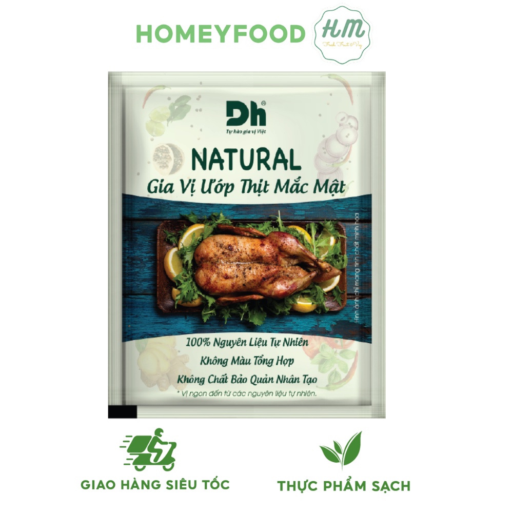 Gia vị ướp thịt mắc mật Natural DH Foods nêm sẵn thành phần tự nhiên gói 10gr - DHGVT86