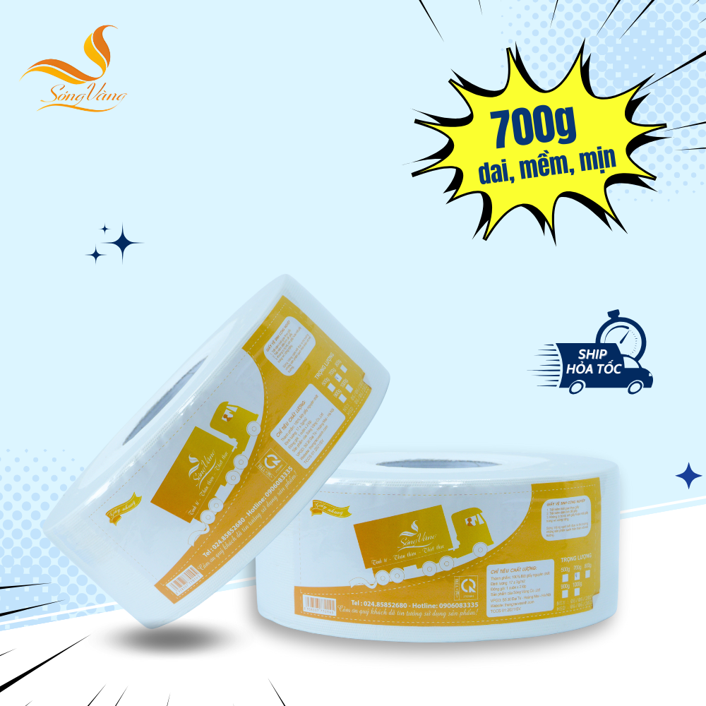 Giấy vệ sinh cuộn lớn Sóng Vàng (2 lớp) 700g mềm, mịn, dai