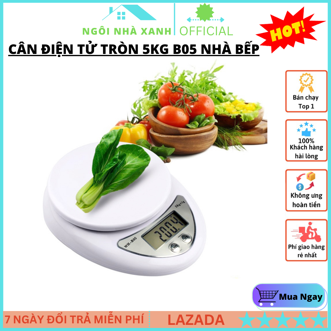 Cân điện tử nhà bếp , cân điện tử nhà bếp mini electronic kitchen scale b05 cân thực phẩm 5kg , cân điện tử 5kg , bh 6 tháng