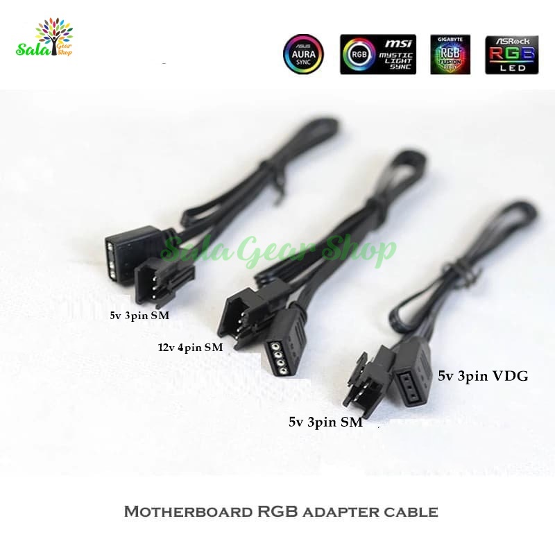 Cáp chuyển led argb - rgb 5v 3pin 12v 4pin 5v 3pin vdg